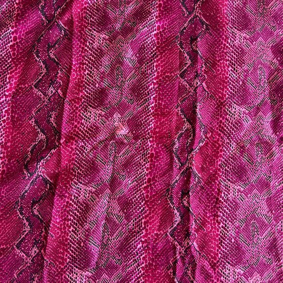 Burberry Pink Snakeskin Animal Print Silk Square Scarf - Picture 3 of 7